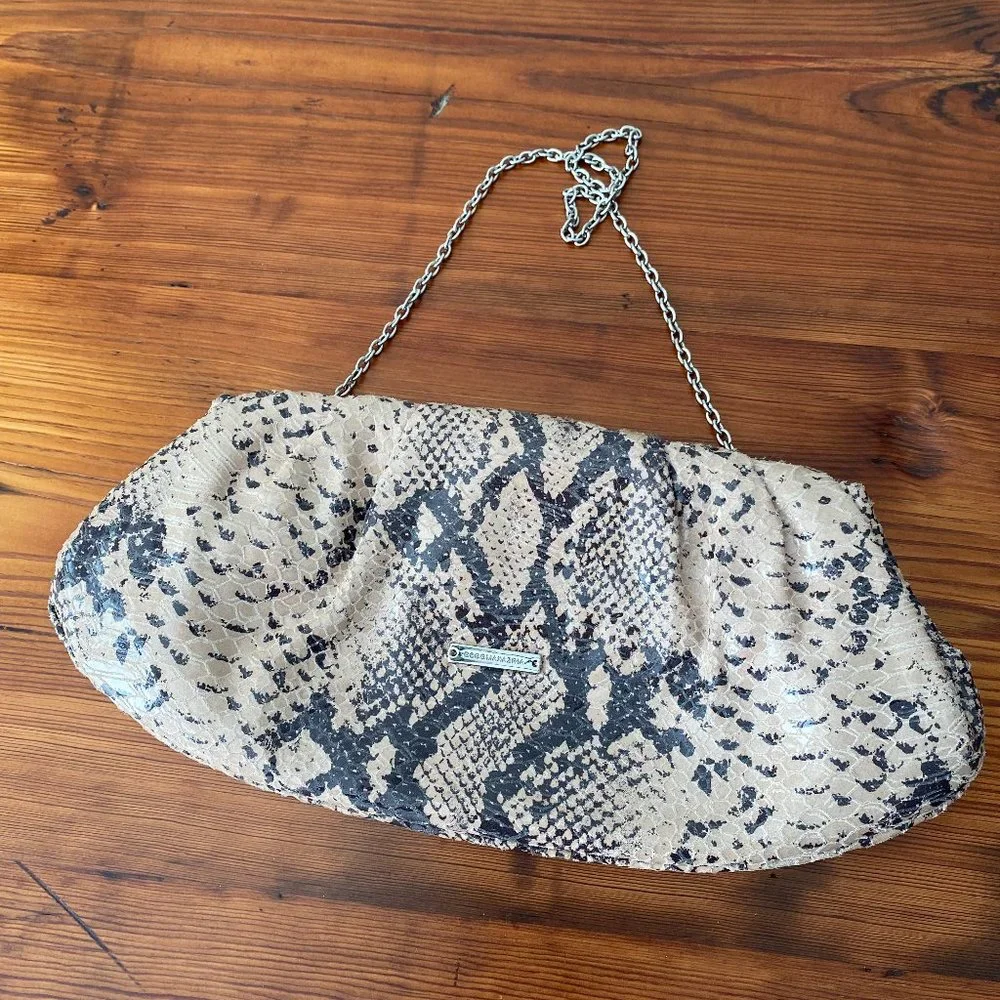 BCBGMaxazria Snake Skin Clutch - Picture 6 of 6
